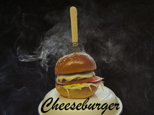 Sajtburger Sajtburger tálalva