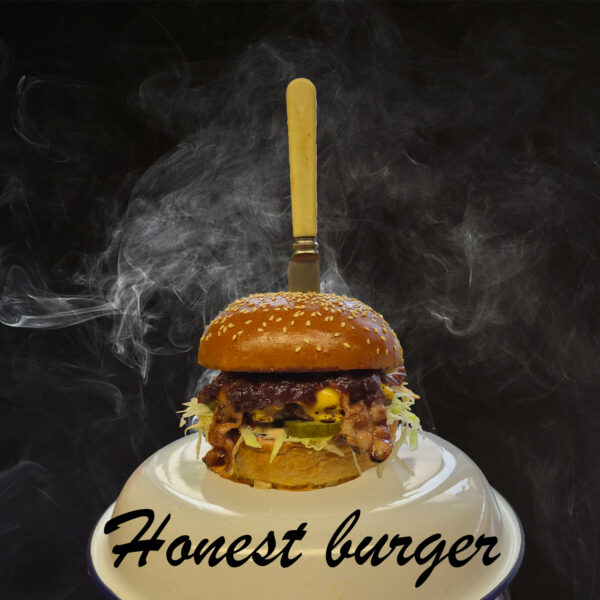 Honest burger tálalva